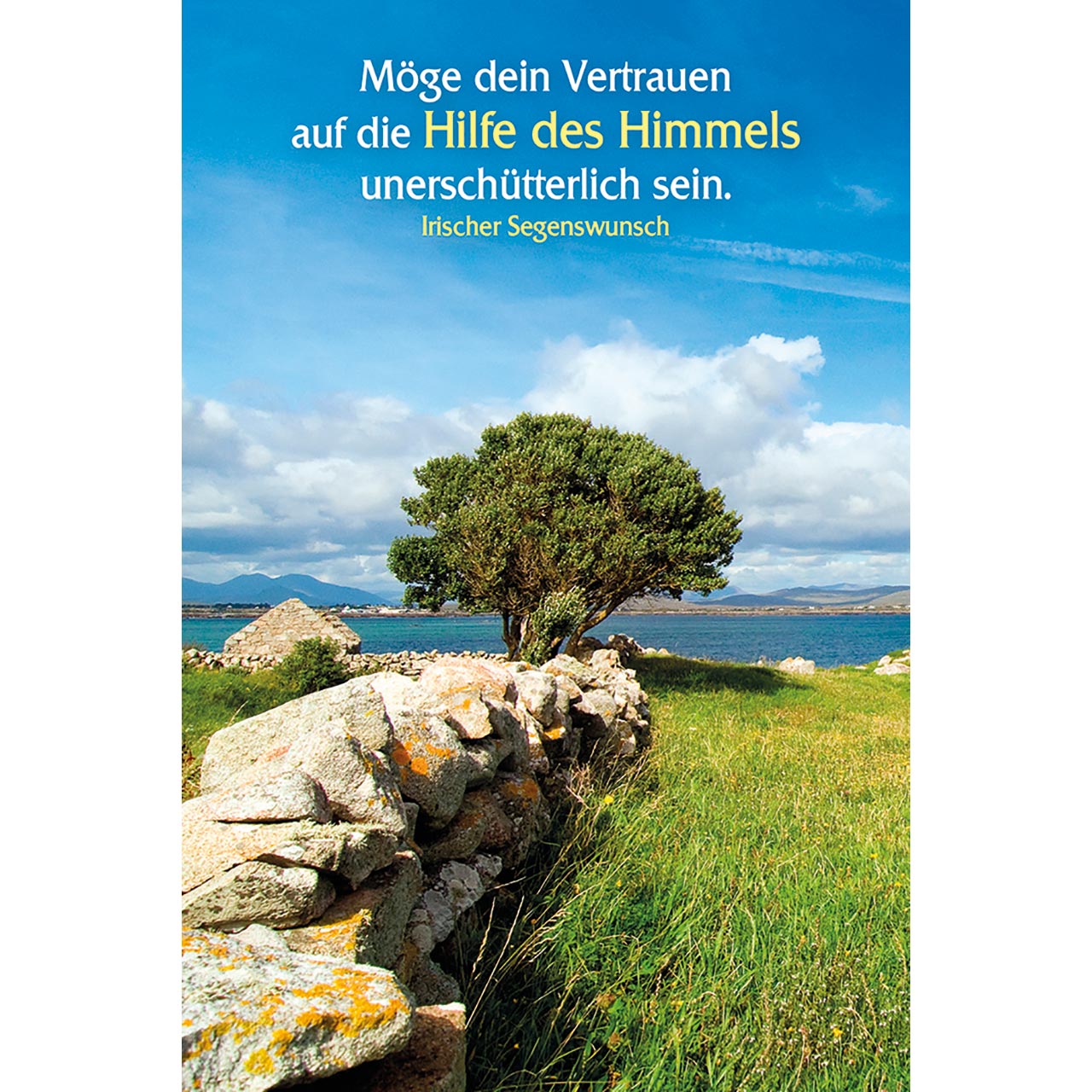 Mini-Karten-Buch - Friede sei mit dir - Landschaft Meer Klippe