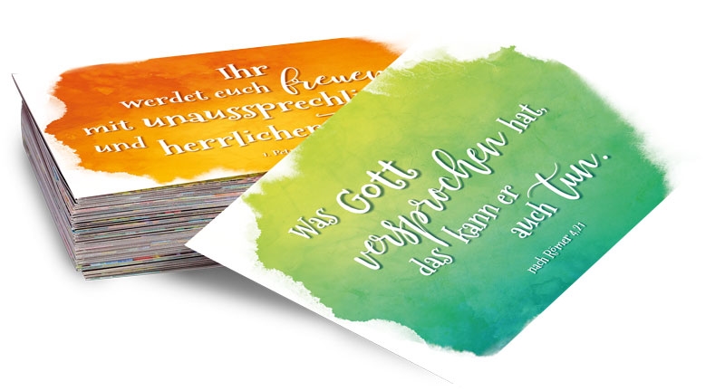 Karte - Neujahrslose 'Aquarell' 100 Ex.