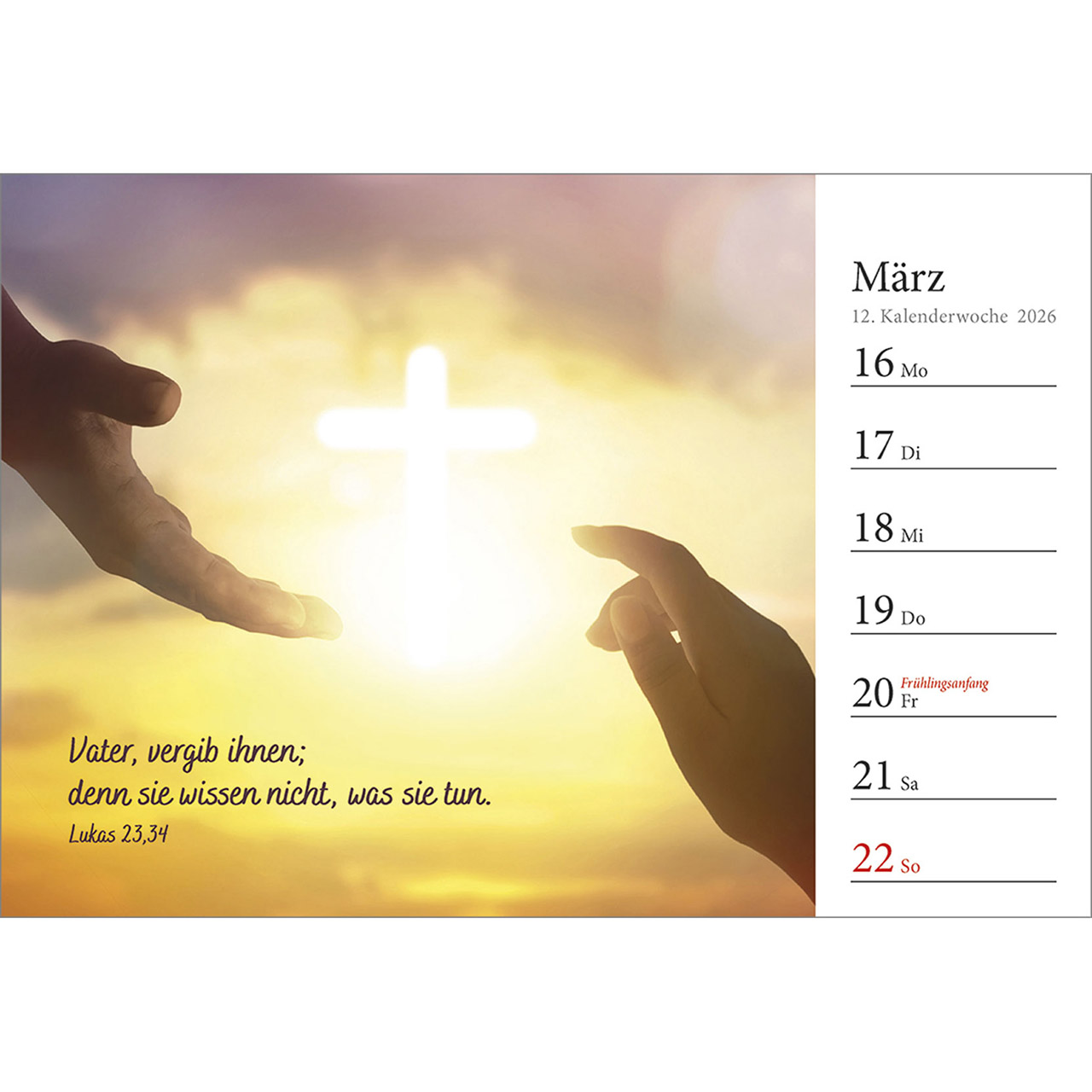 Tischkalender - In deine Hand stell ich den Tag 2026