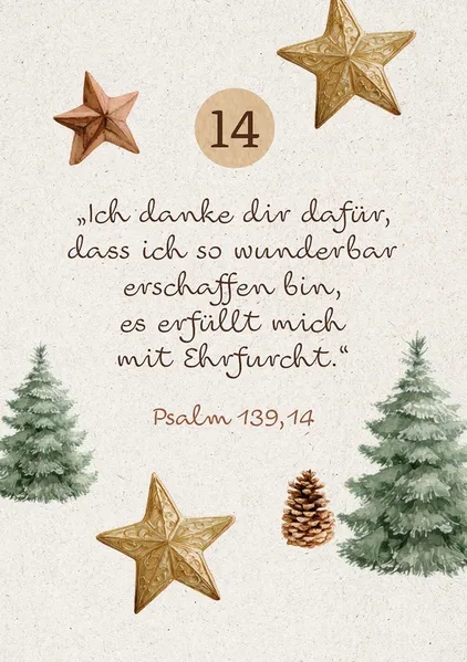 Adventskalender - 24 Herzenswege zur Krippe mit Psalm 139