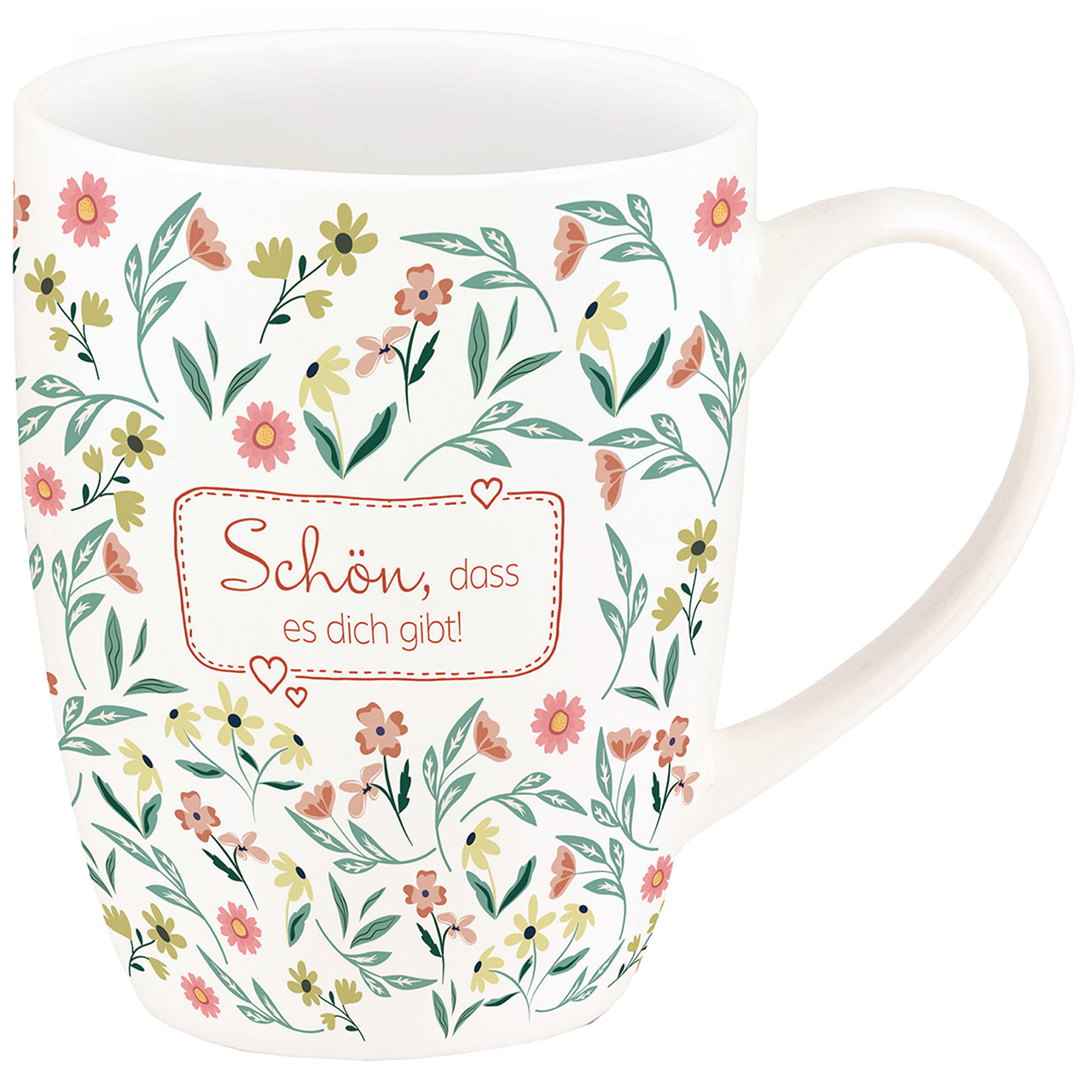 Schön, dass es dich gibt! Tasse - Schön, dass es dich gibt! - Blumen Streumuster