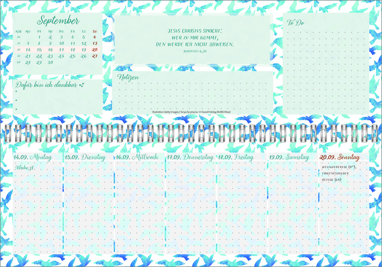 Tischkalender - Meine fröhlich-bunte Segenswoche 2026