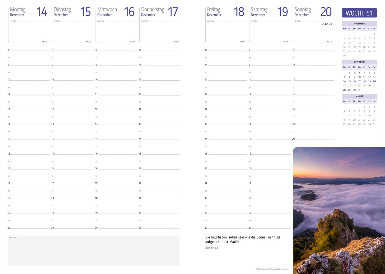 Terminkalender - Agenda - Für jeden Tag 2027