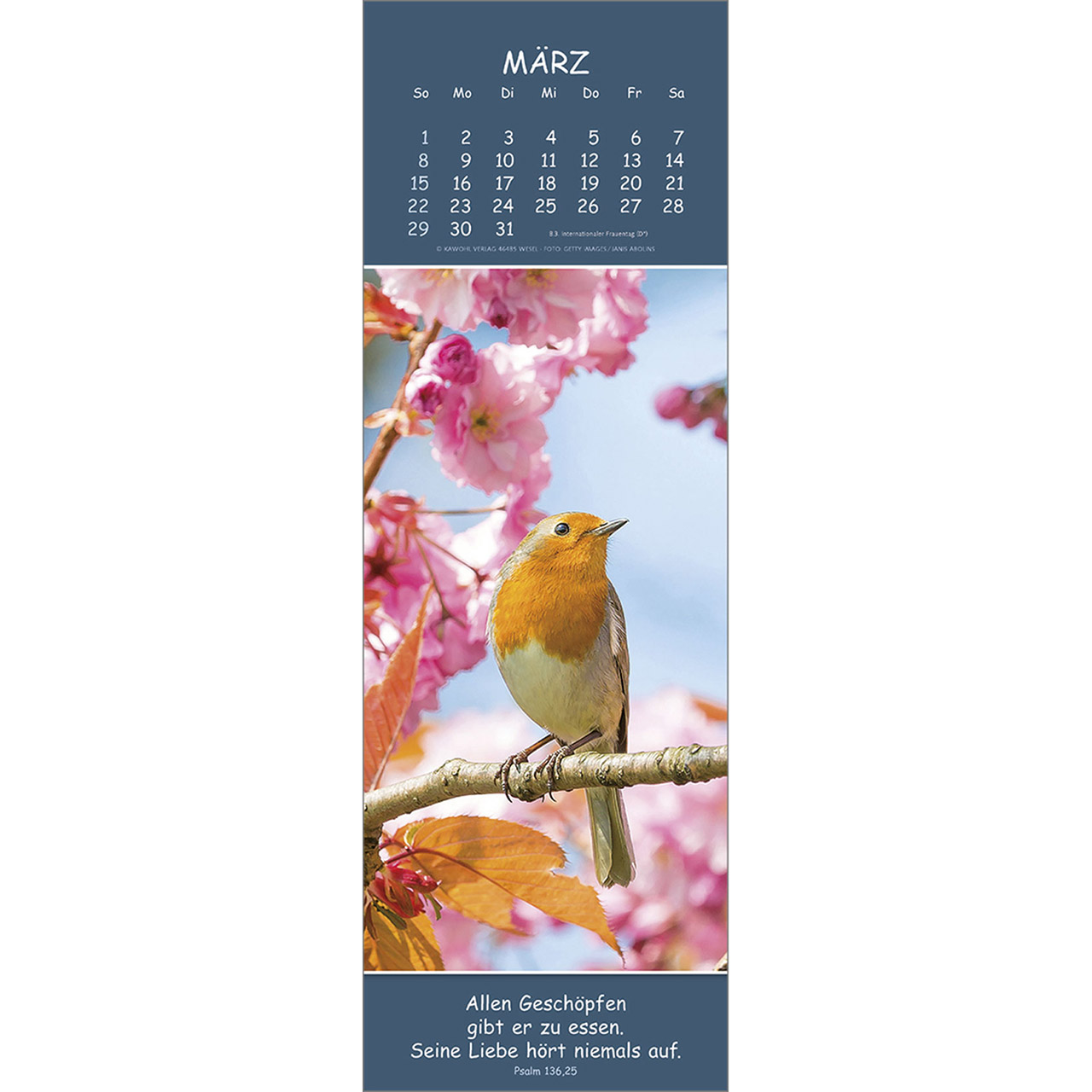 Wandkalender - Gedanken des Friedens 2026