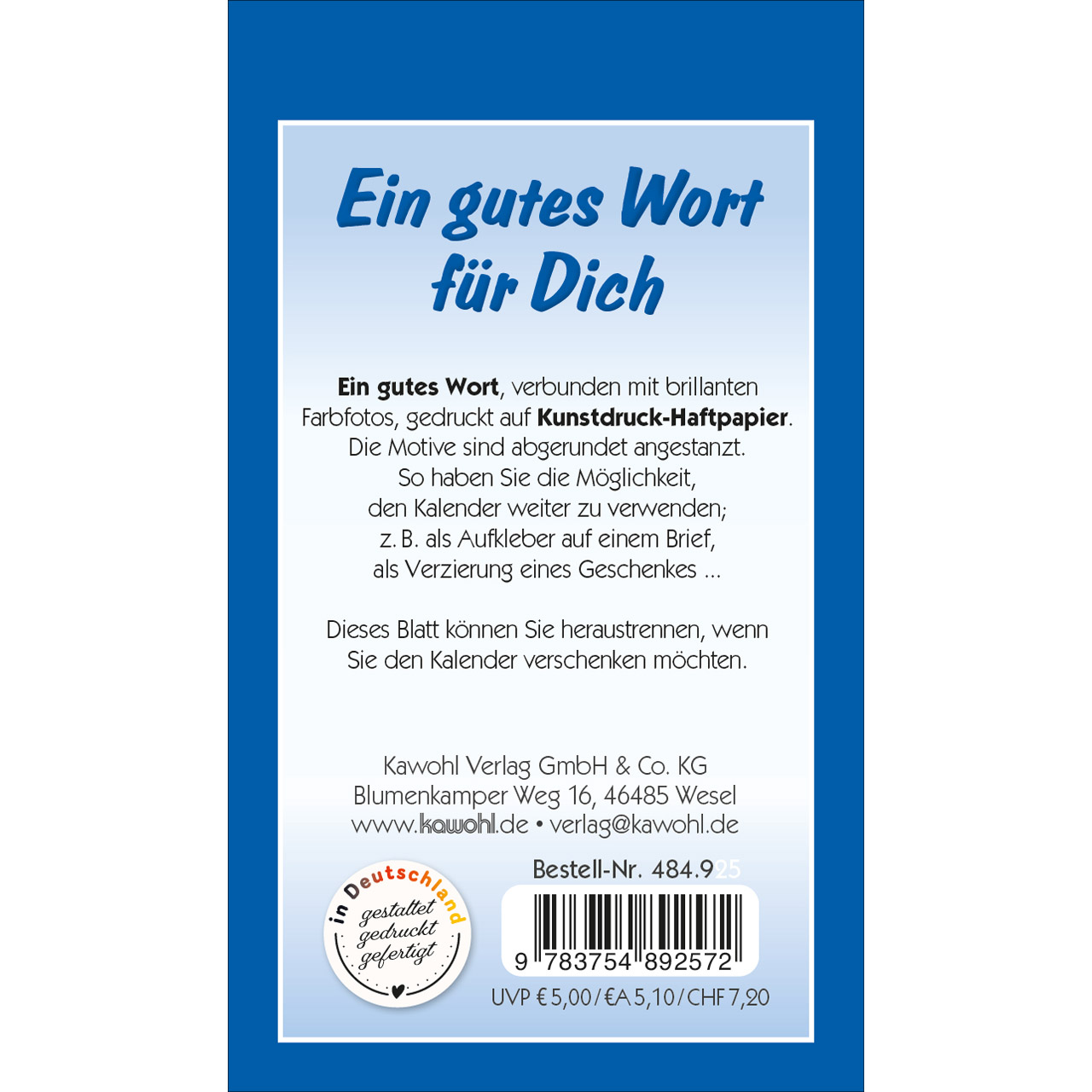 Aufkleberkalender - Ein gutes Wort für Dich 2027