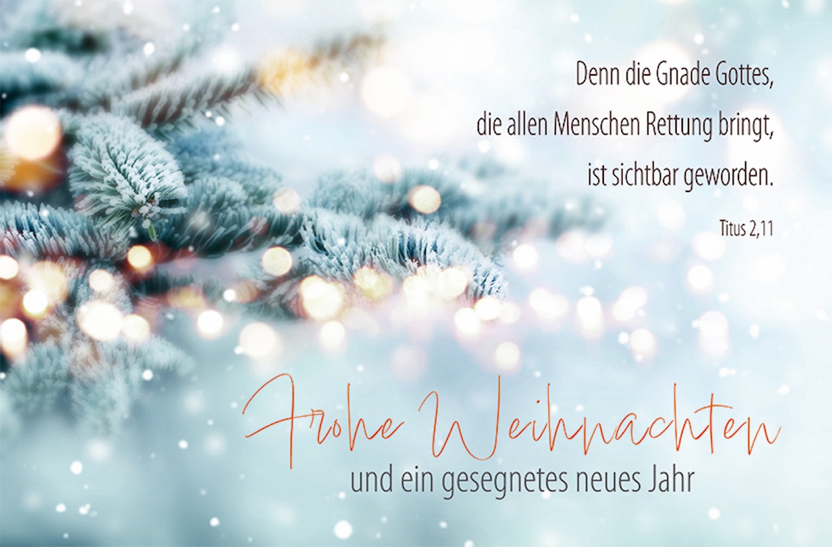 Faltkarte 'Frohe Weihnachten und ein gesegnetes neues Jahr'