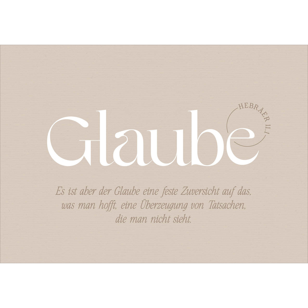 Postkarte 'Glaube'  12x