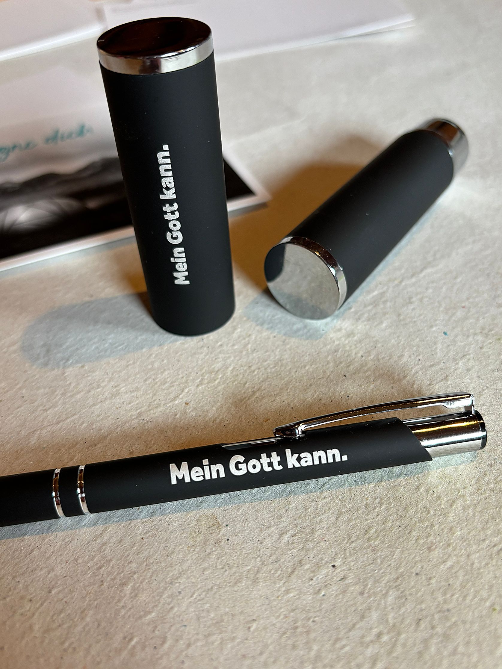 Kugelschreiber - Kugelschreiber "Mein Gott kann." im Etui