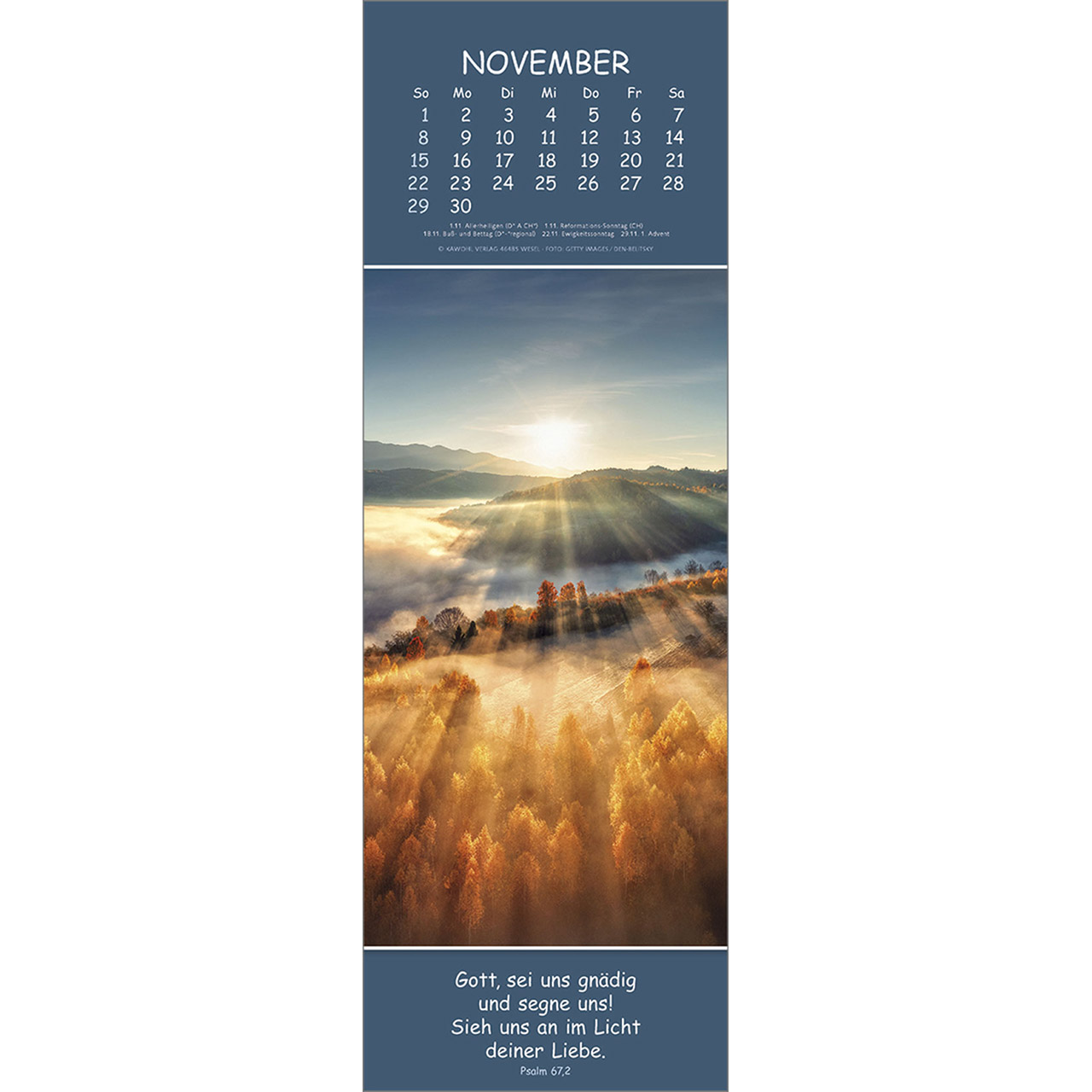 Wandkalender - Gedanken des Friedens 2026