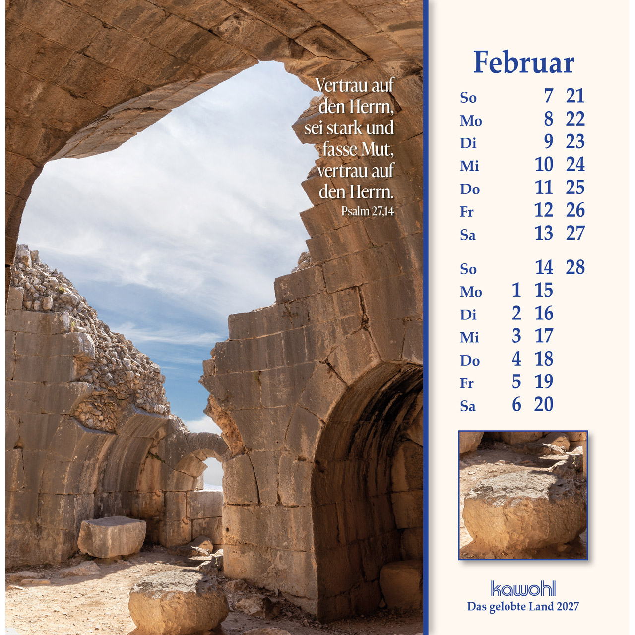 Postkartenkalender - Das gelobte Land 2027