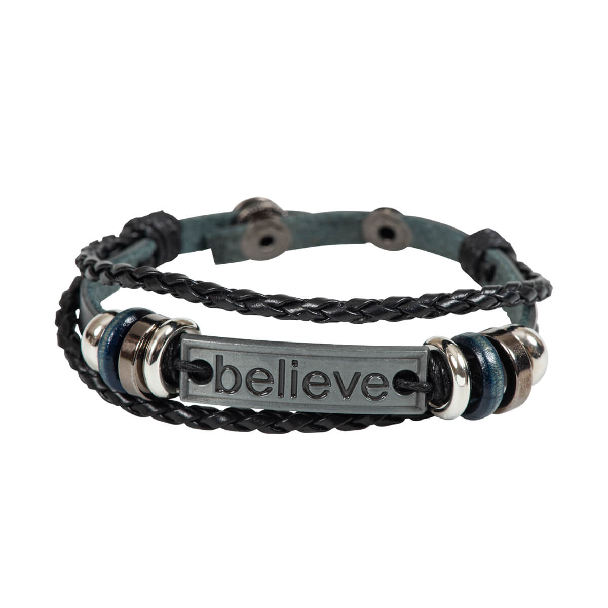 Armband - Lederarmband "believe"
