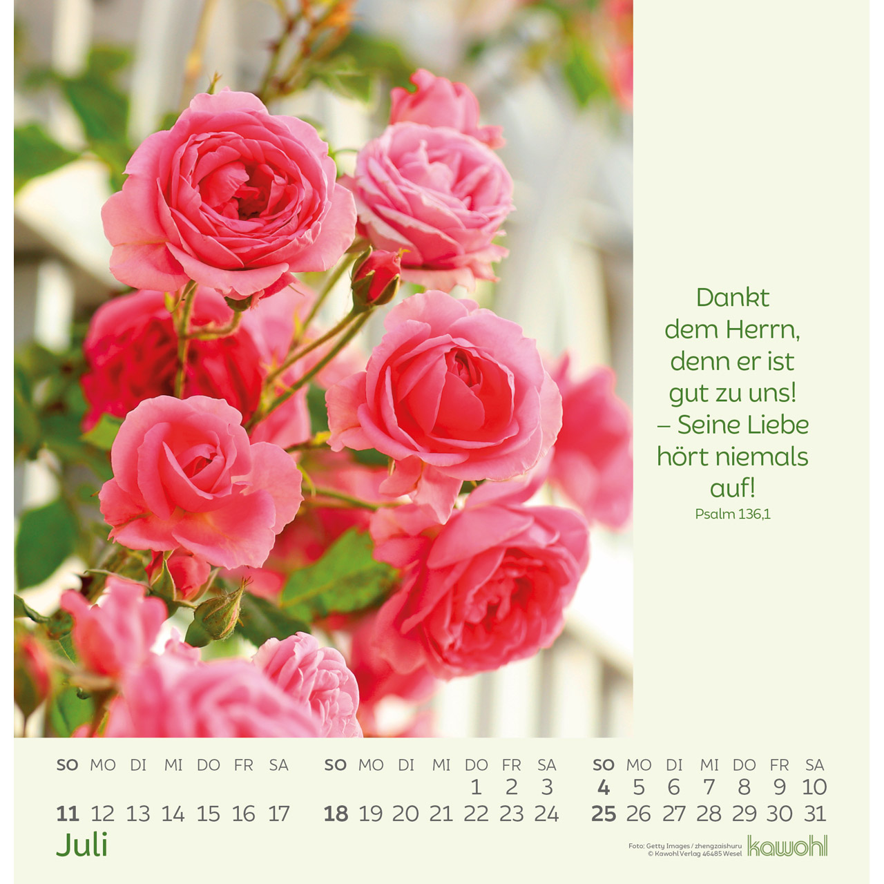 Wandkalender - Blumengrüße 2027