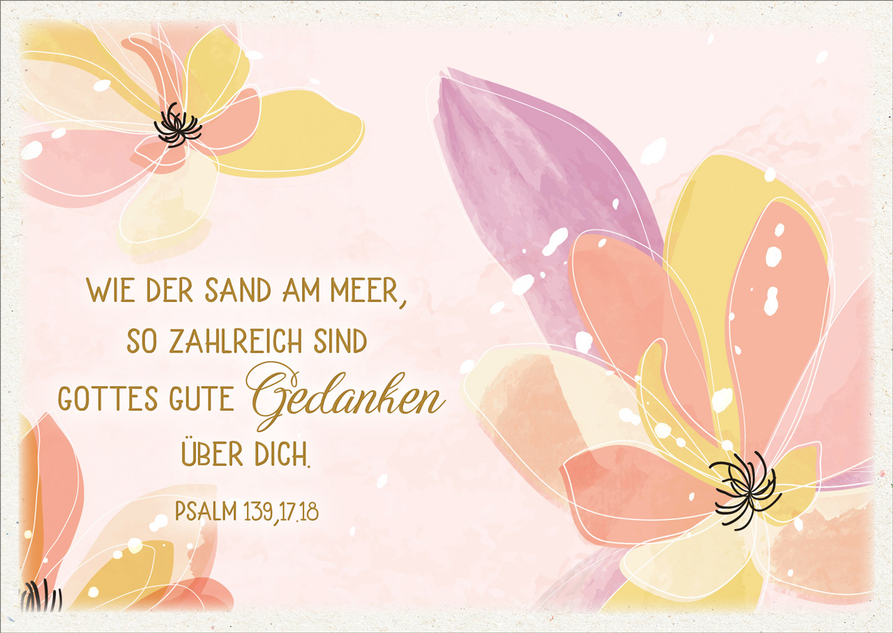 Postkarten - Postkarte 'Wie der Sand am Meer' 10 Ex. - Blüten Blumen