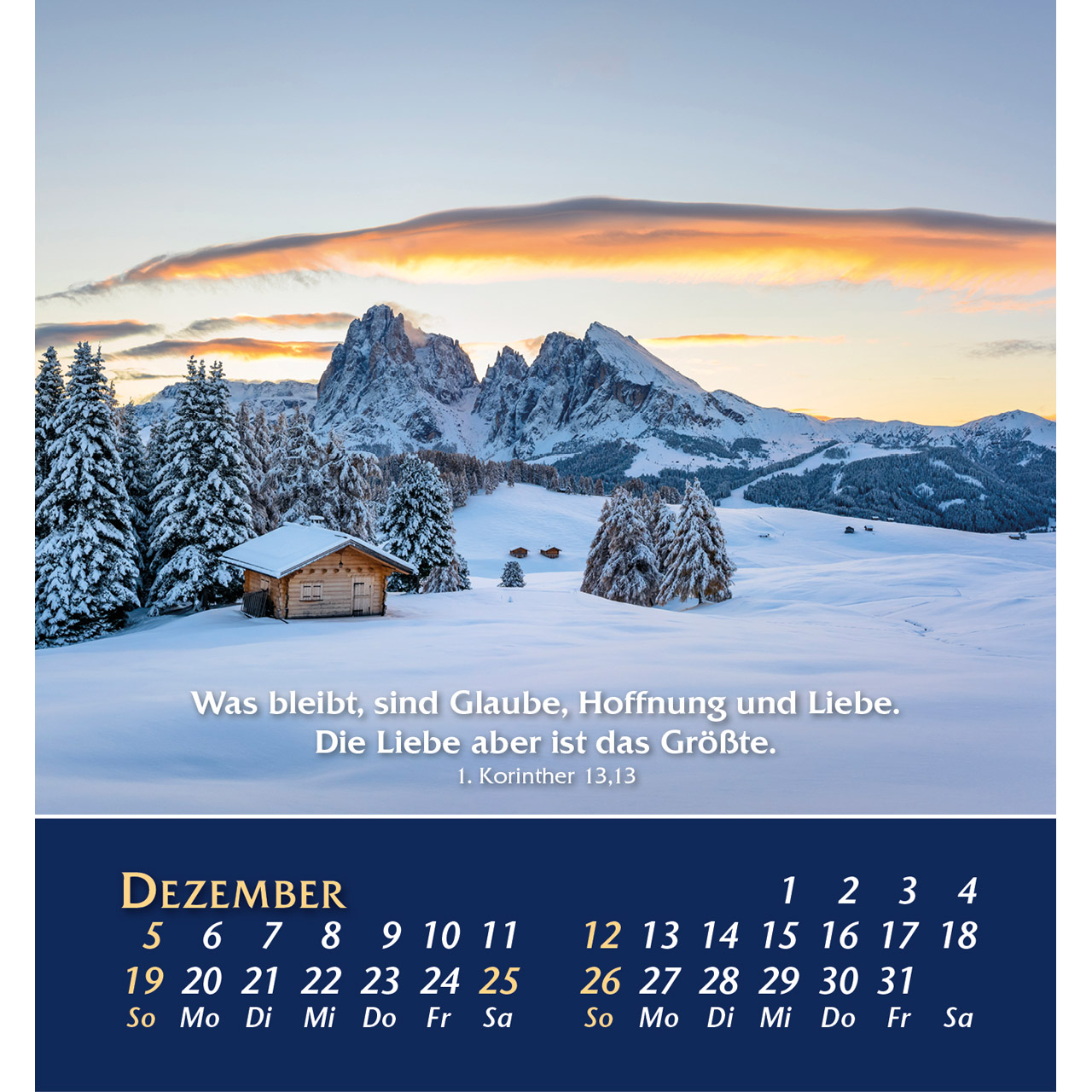 Aufstellkalender - Aus der Stille leben 2027