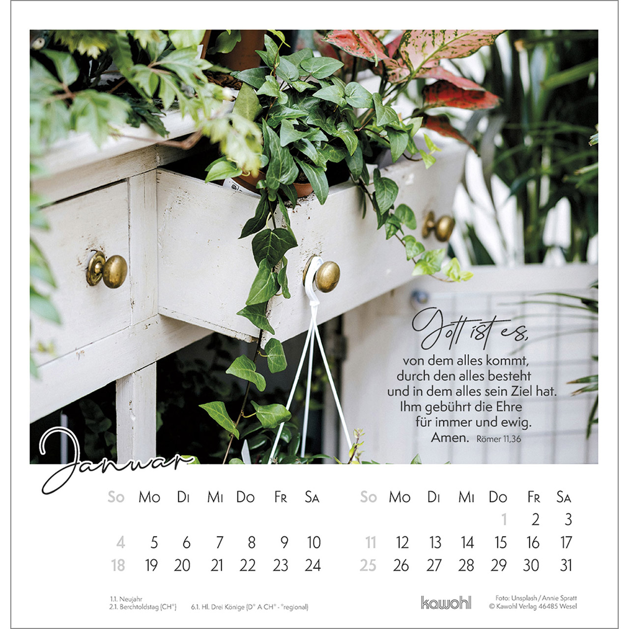Wandkalender - Auszeit im Grünen 2026