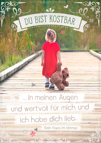 Postkarte - Postkarte 'Du bist kostbar'
