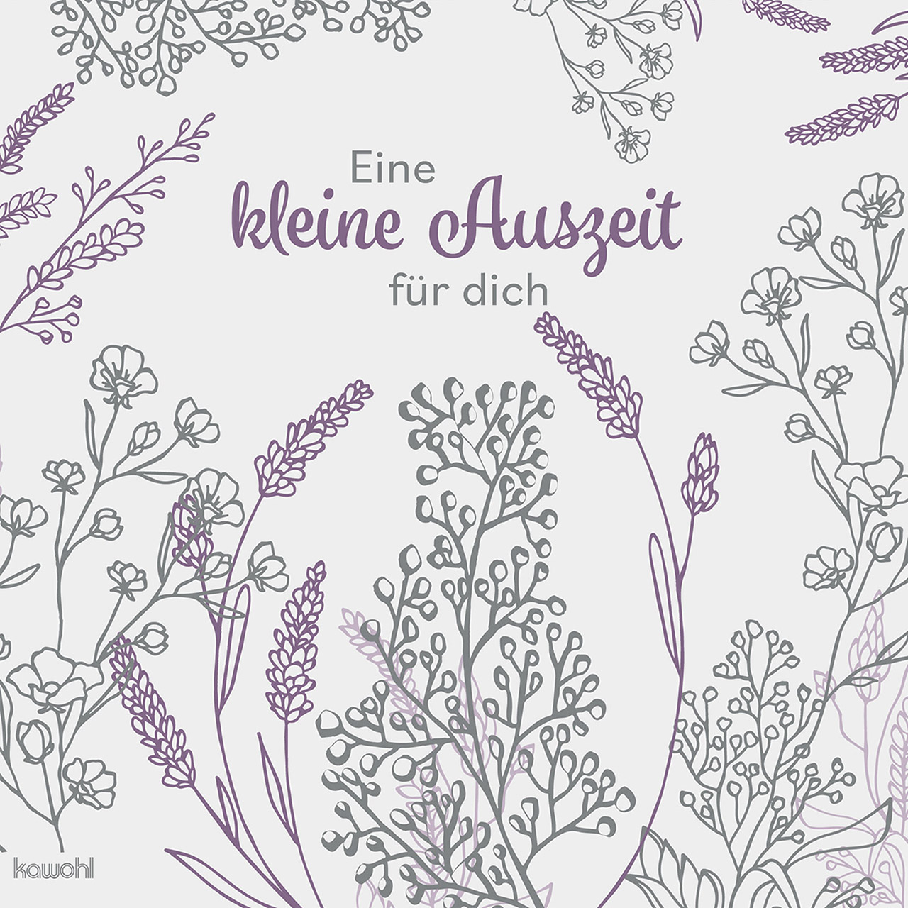 Servietten - Servietten: Eine kleine Auszeit - Lavendel Blumen Grafik