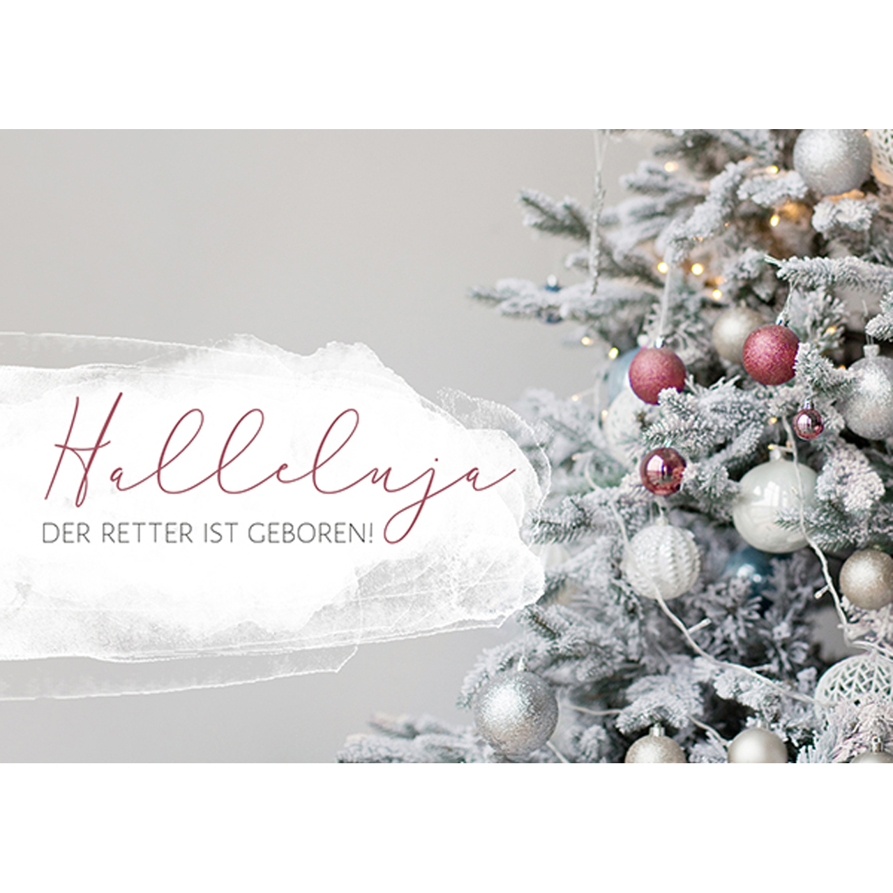 Postkarte - Postkarte 'Halleluja - Der Retter ist geboren'