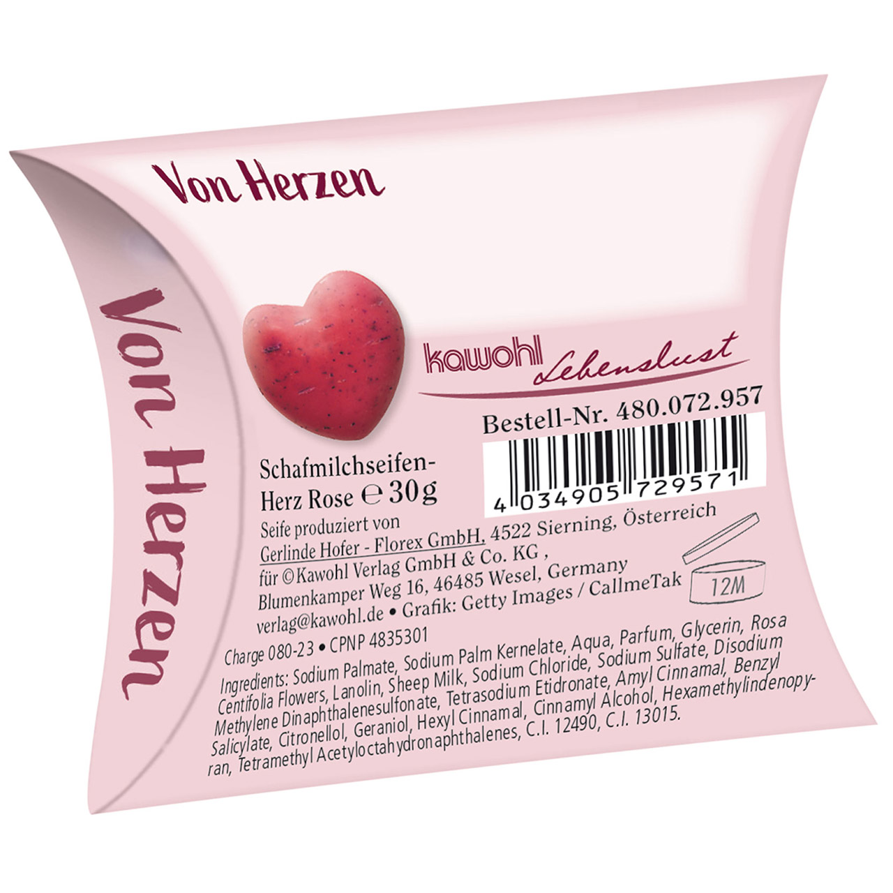 Seife - fest - Sei gesegnet jeden Tag! - Blumenmuster rosa Grafik