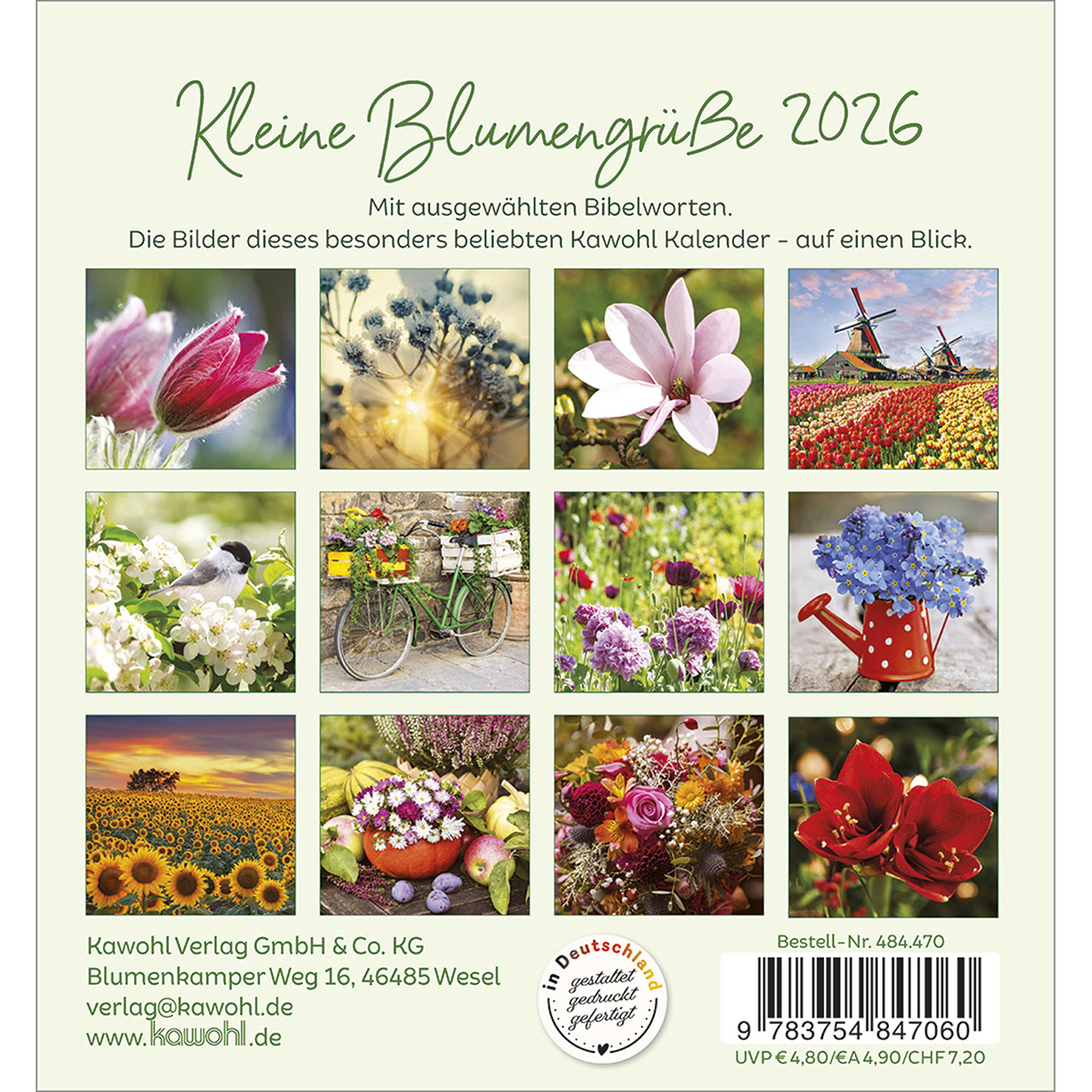 Tischkalender - Kleine Blumengrüße 2026