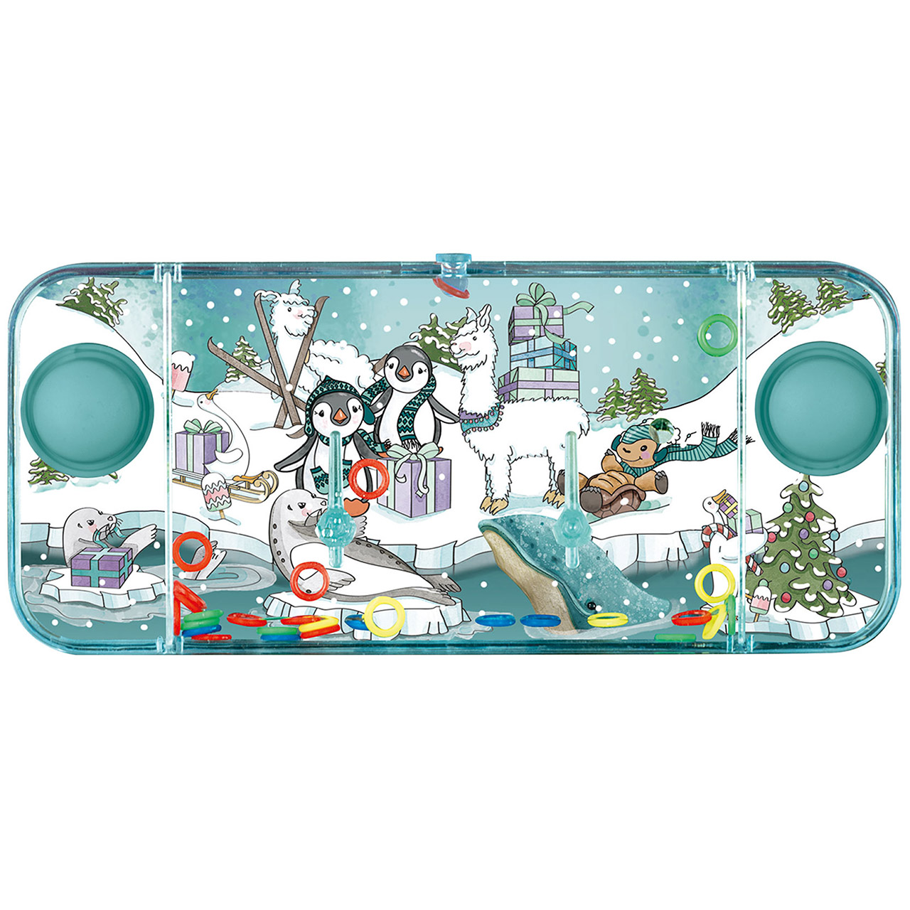 Wassergeduldspiel Winterlandschaft Spiel & Spaß - Wassergeduldspiel Winterlandschaft - Schnee Pinguine Tannenbaum Geschenke Robbe