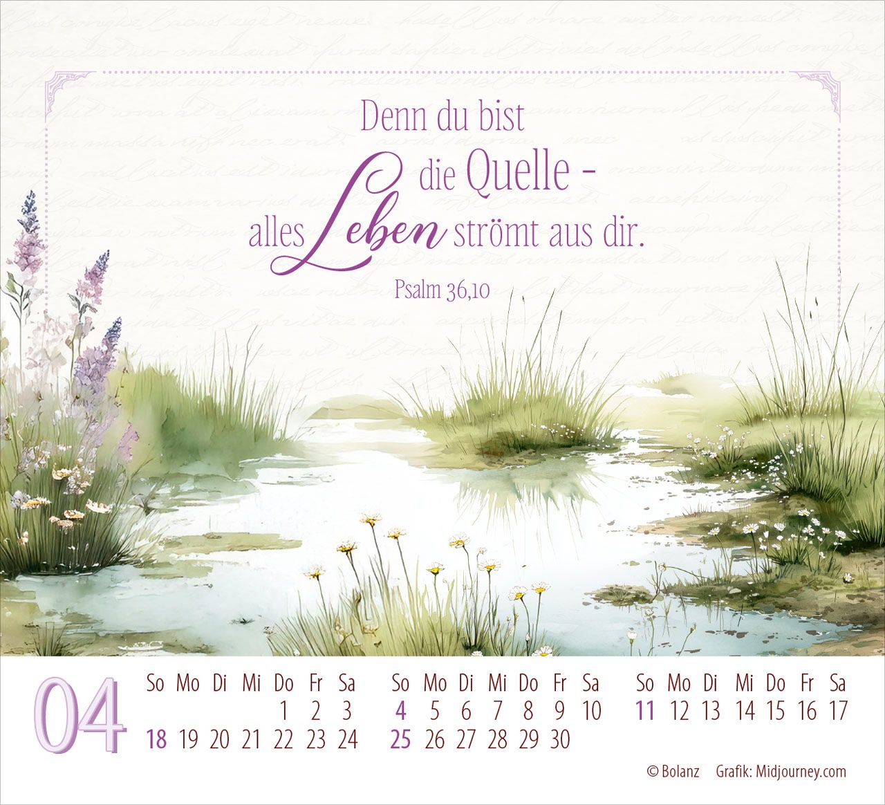 Aufstellkalender - Poesie guter Worte 2027 Minikalender