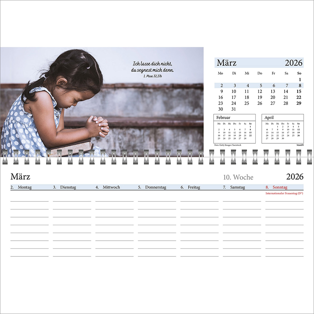 Tischkalender - In deine Hand leg ich den Tag 2026