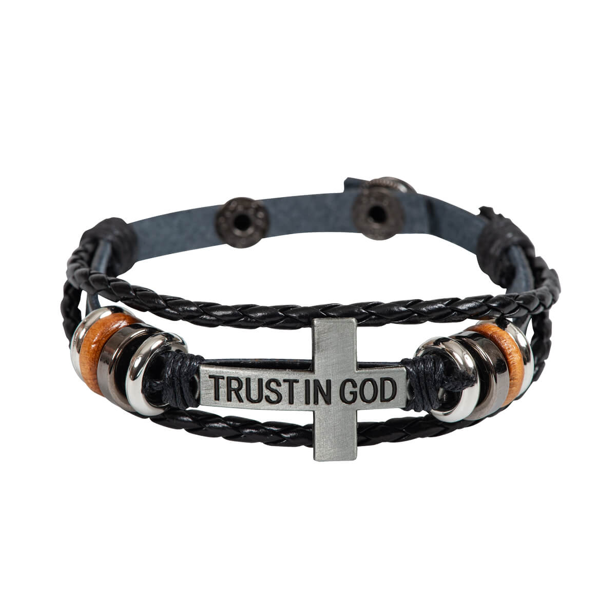Armband - Lederarmband "Trust in God"