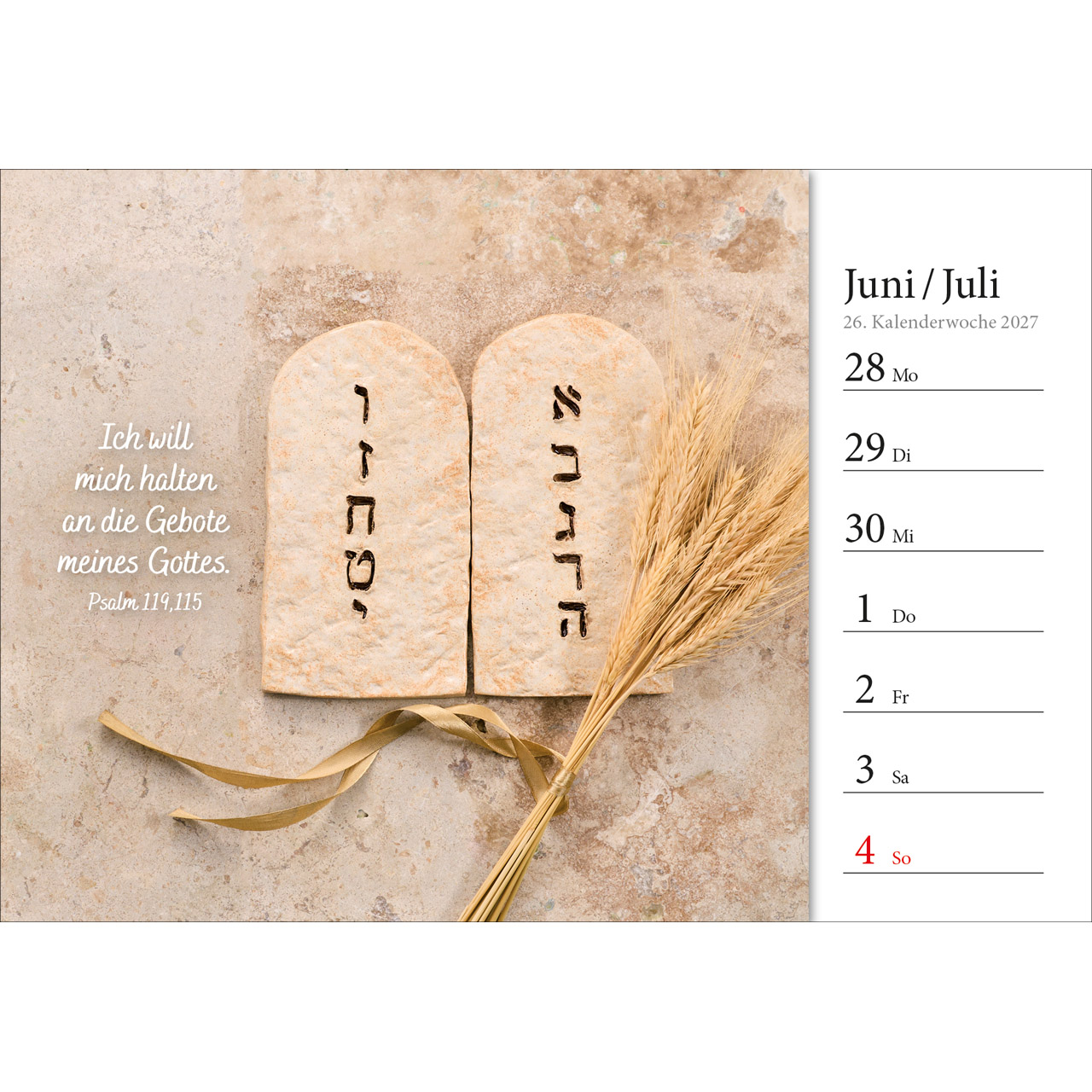 Aufstellkalender - In deine Hand stell ich den Tag 2027