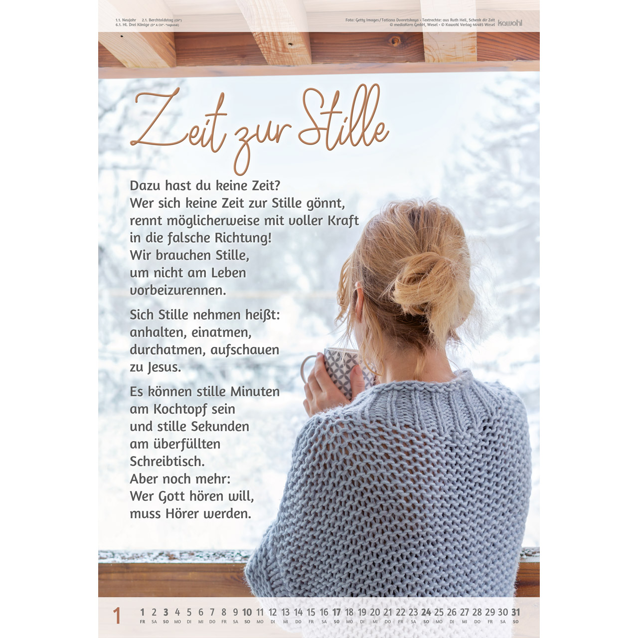 Wandkalender - Du bist so wertvoll 2027