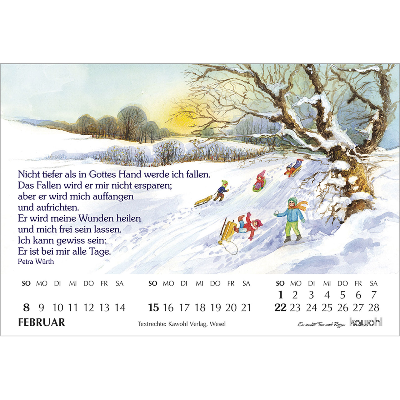 Tischkalender - Er sendet Tau und Regen 2026
