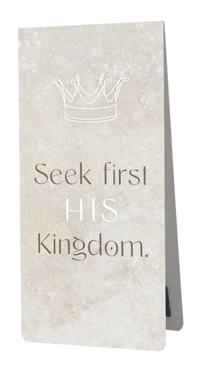 Lesezeichen - Magnetlesezeichen "Seek first his Kingdom"