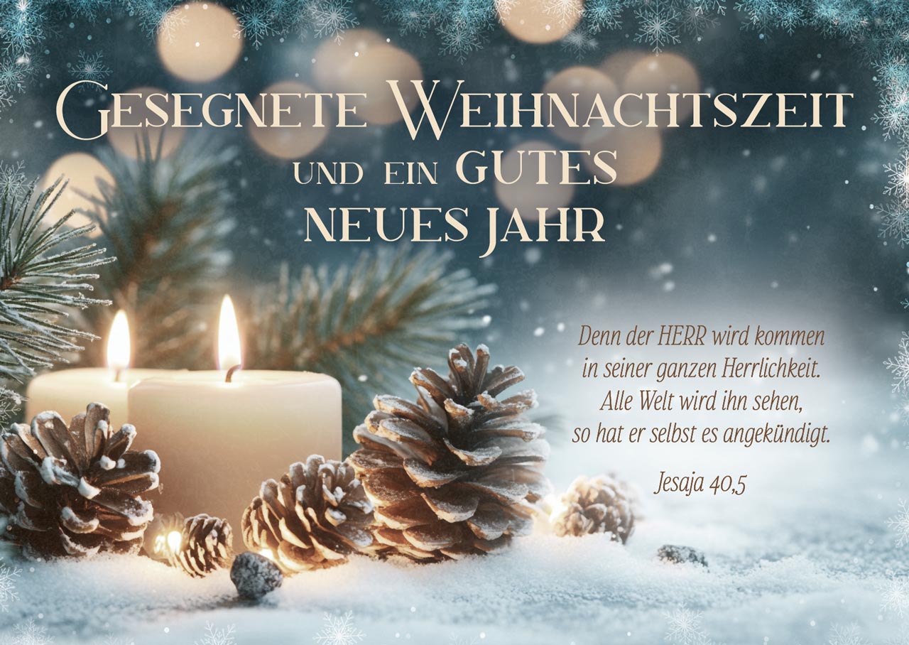Postkarten - Postkarte Weihnachtzeit Kerzen 12 Ex.