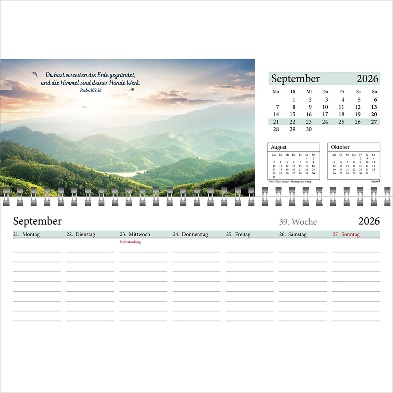 Tischkalender - In deine Hand leg ich den Tag 2026