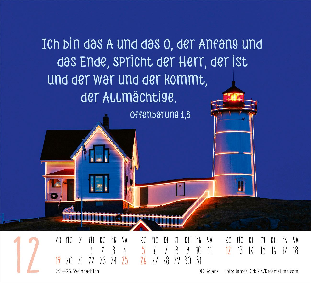 Aufstellkalender - Licht der Welt 2027 Minikalender