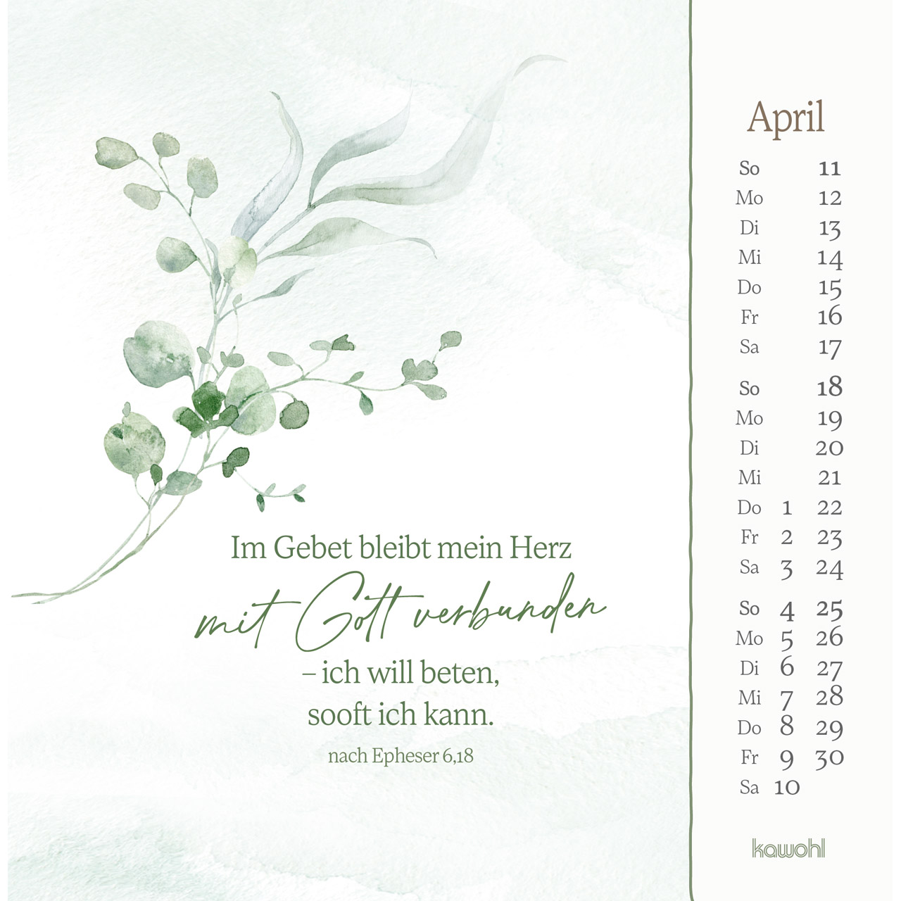 Postkartenkalender - Vor dich bring ich, was mich bewegt 2027