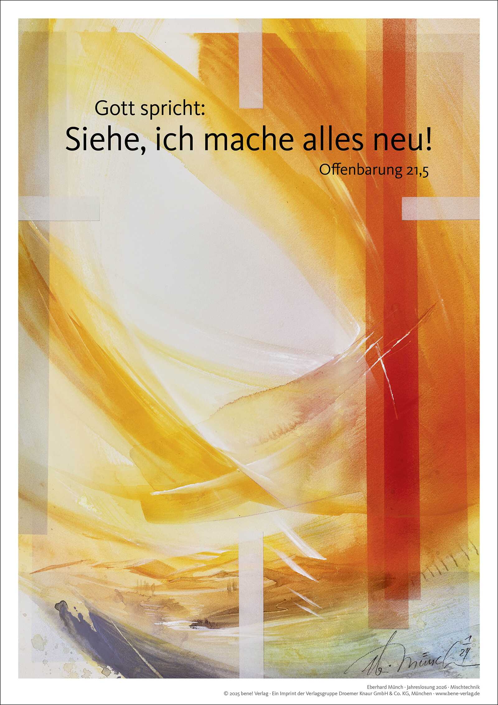 Poster - Kunstdruck A3 'Siehe, ich mache alles neu!                  Offenbarung 21,5'