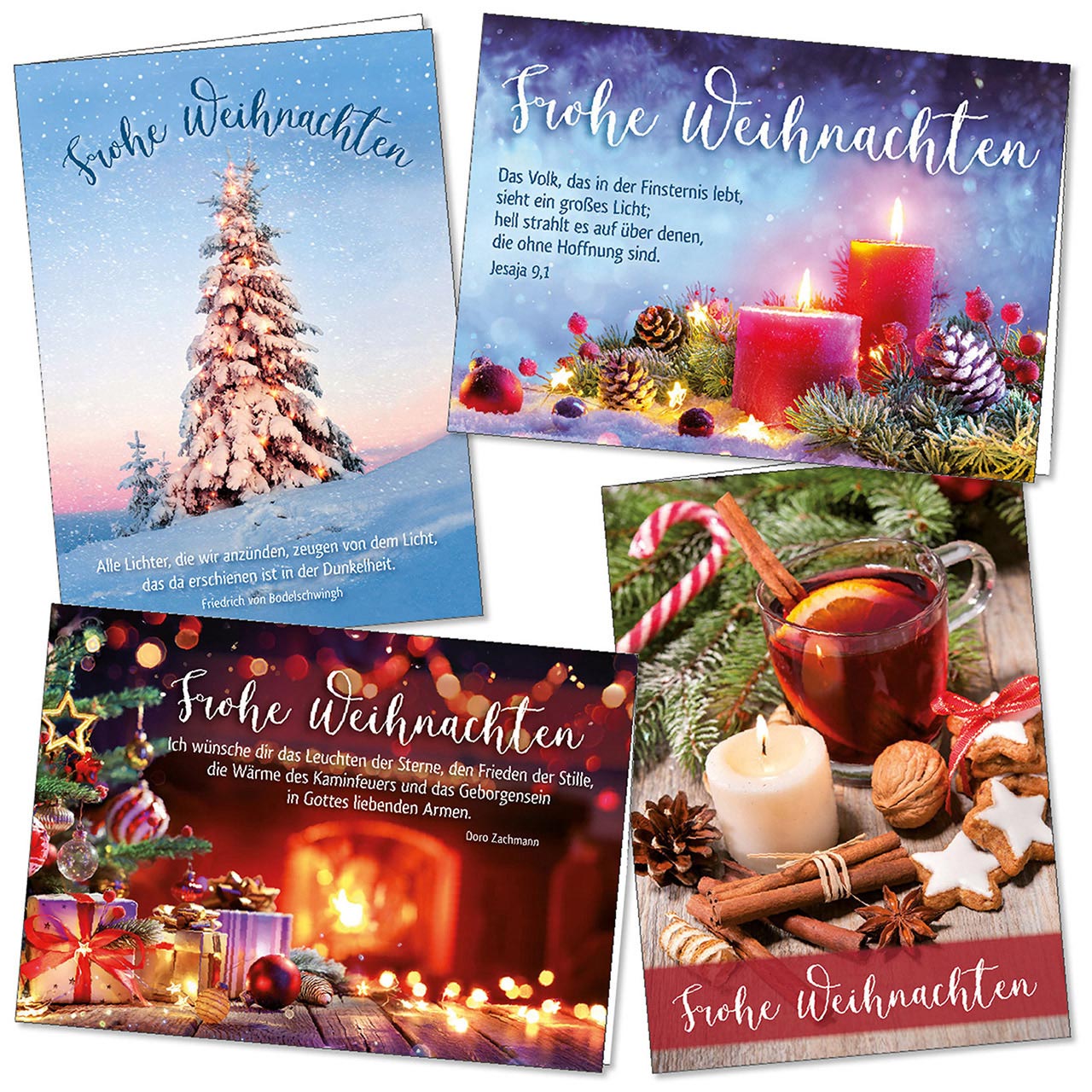 Weihnachts-Faltkartenserie (4 x 1 Faltkarte)