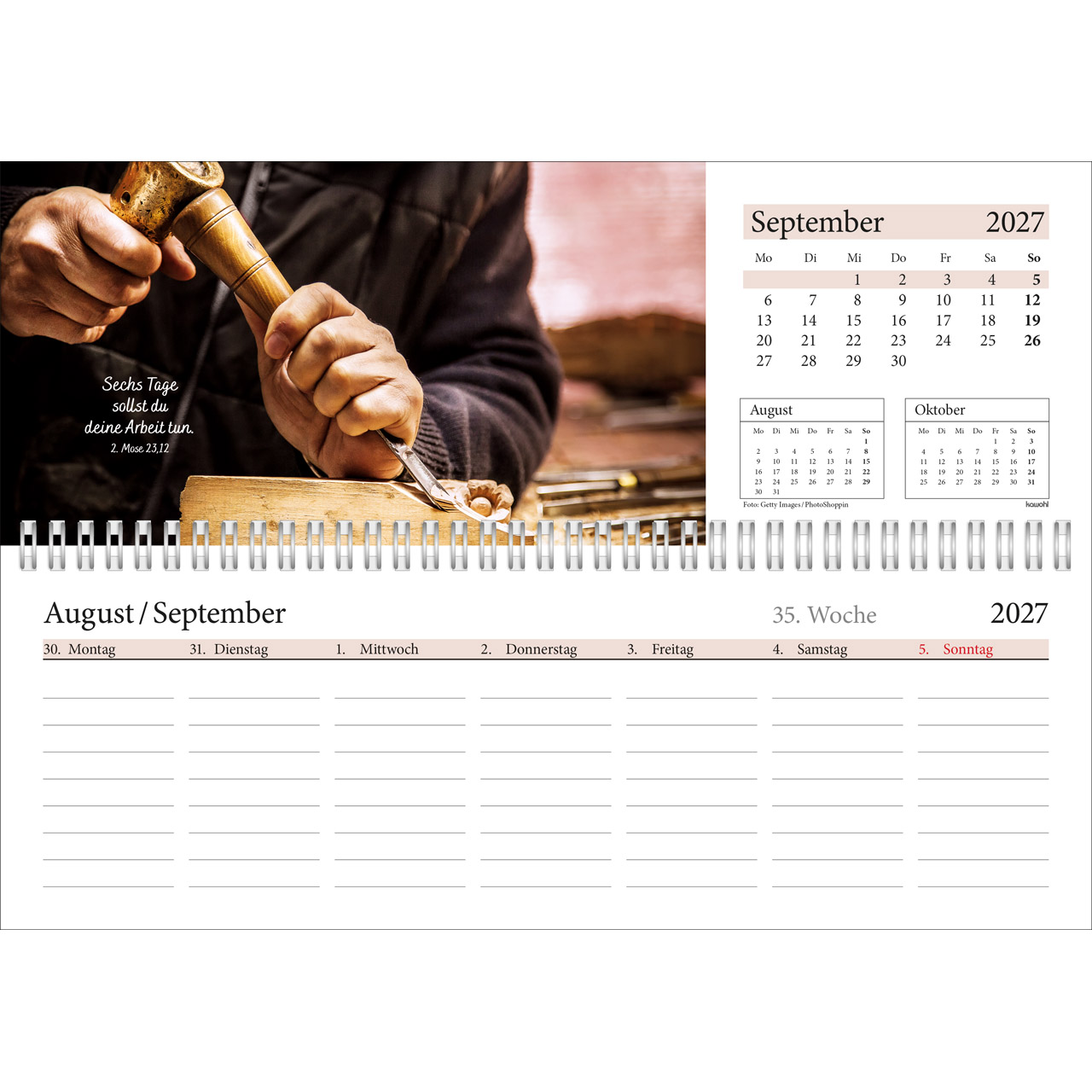 Tischkalender - In deine Hand leg ich den Tag 2027