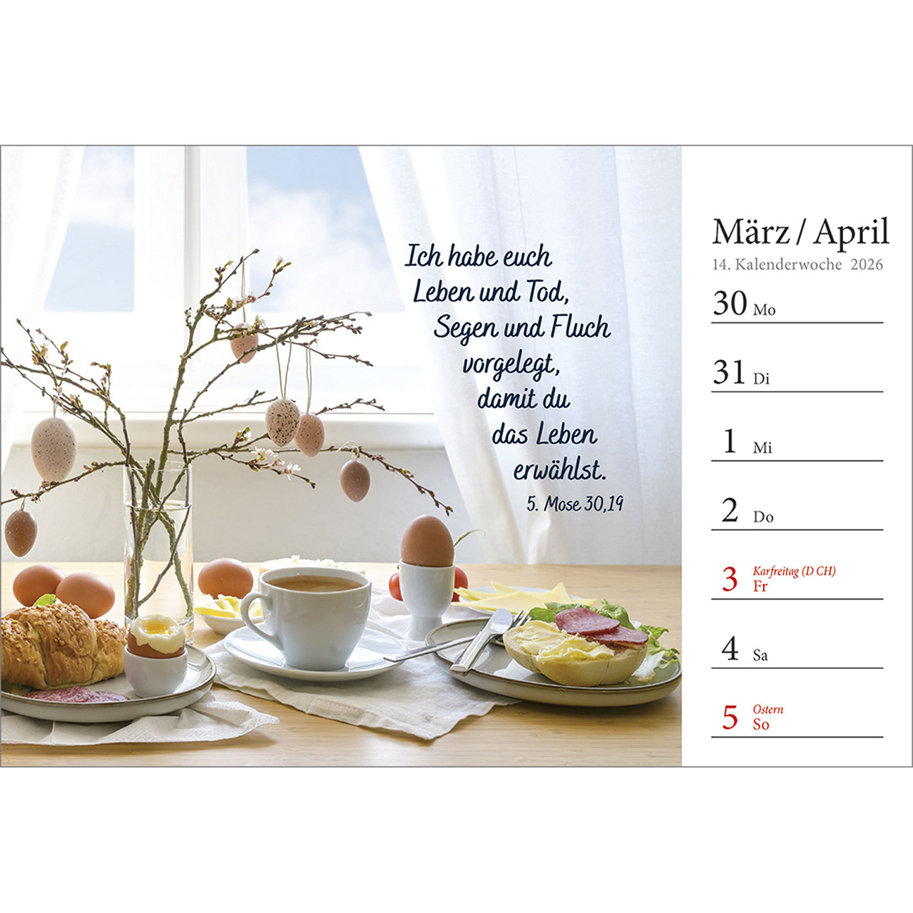 Tischkalender - In deine Hand stell ich den Tag 2026
