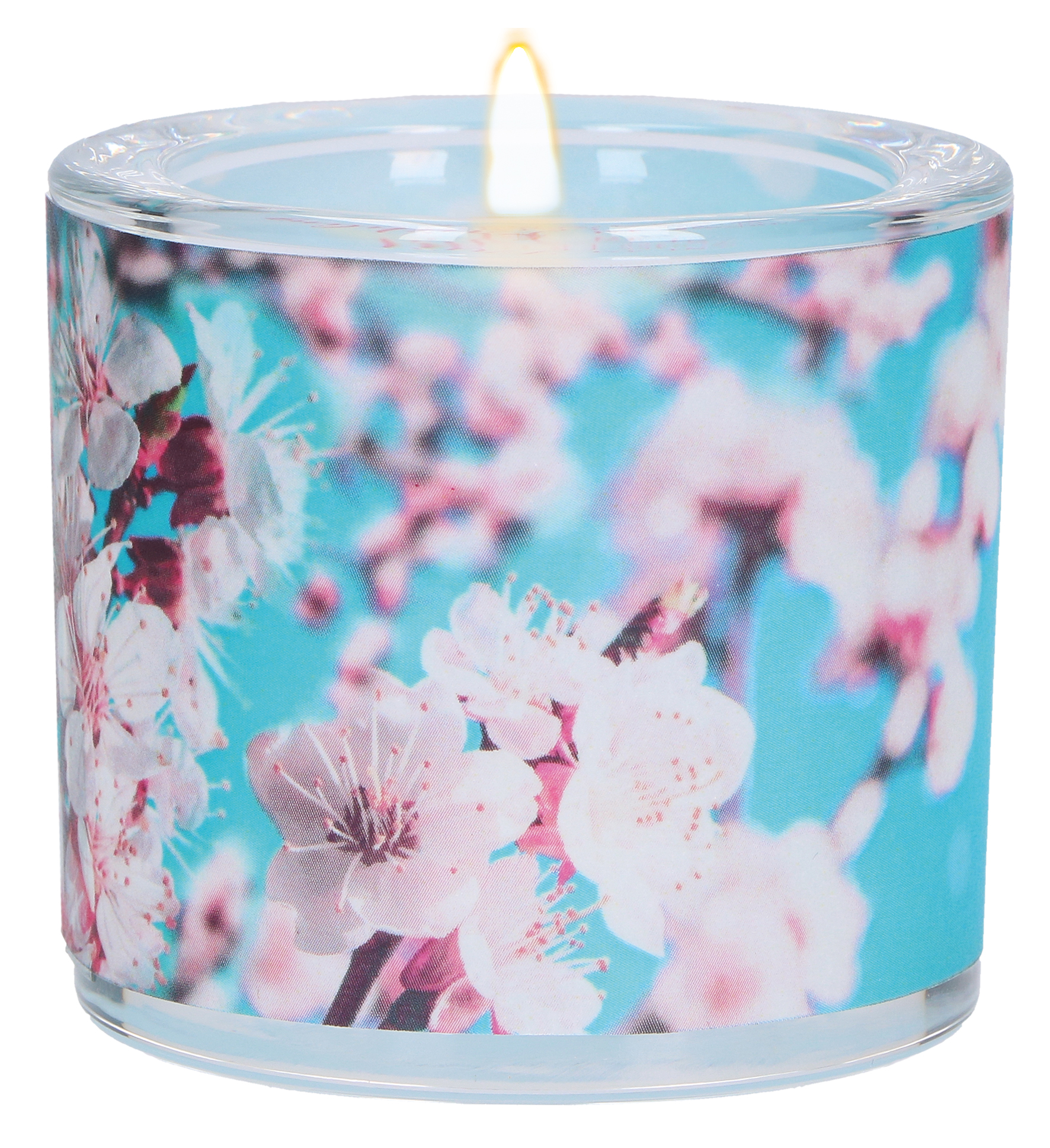 Teelichthalter - Glaswindlicht "Frühling"