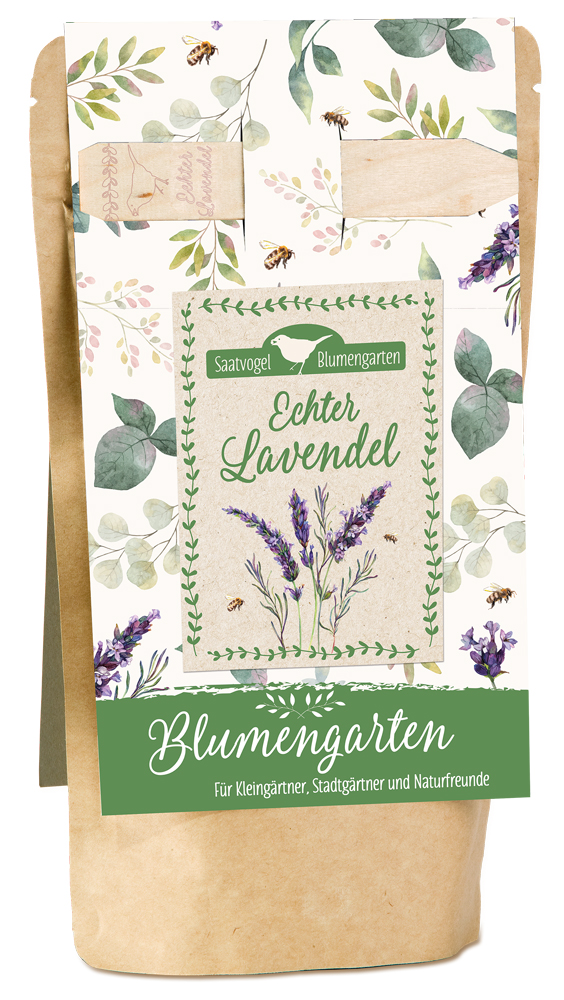 Blumensamen - Echter Lavendel - Lavendel Blätter Biene Vogel