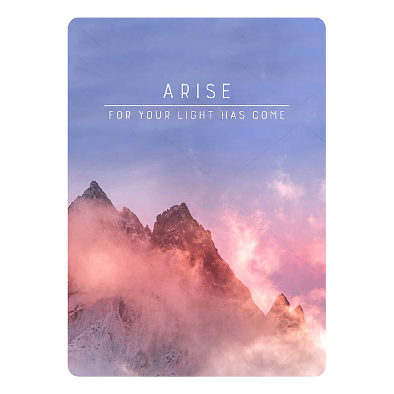Postkarte - Postkarte 'Arise'  1EX - Berge Nebel Himmel