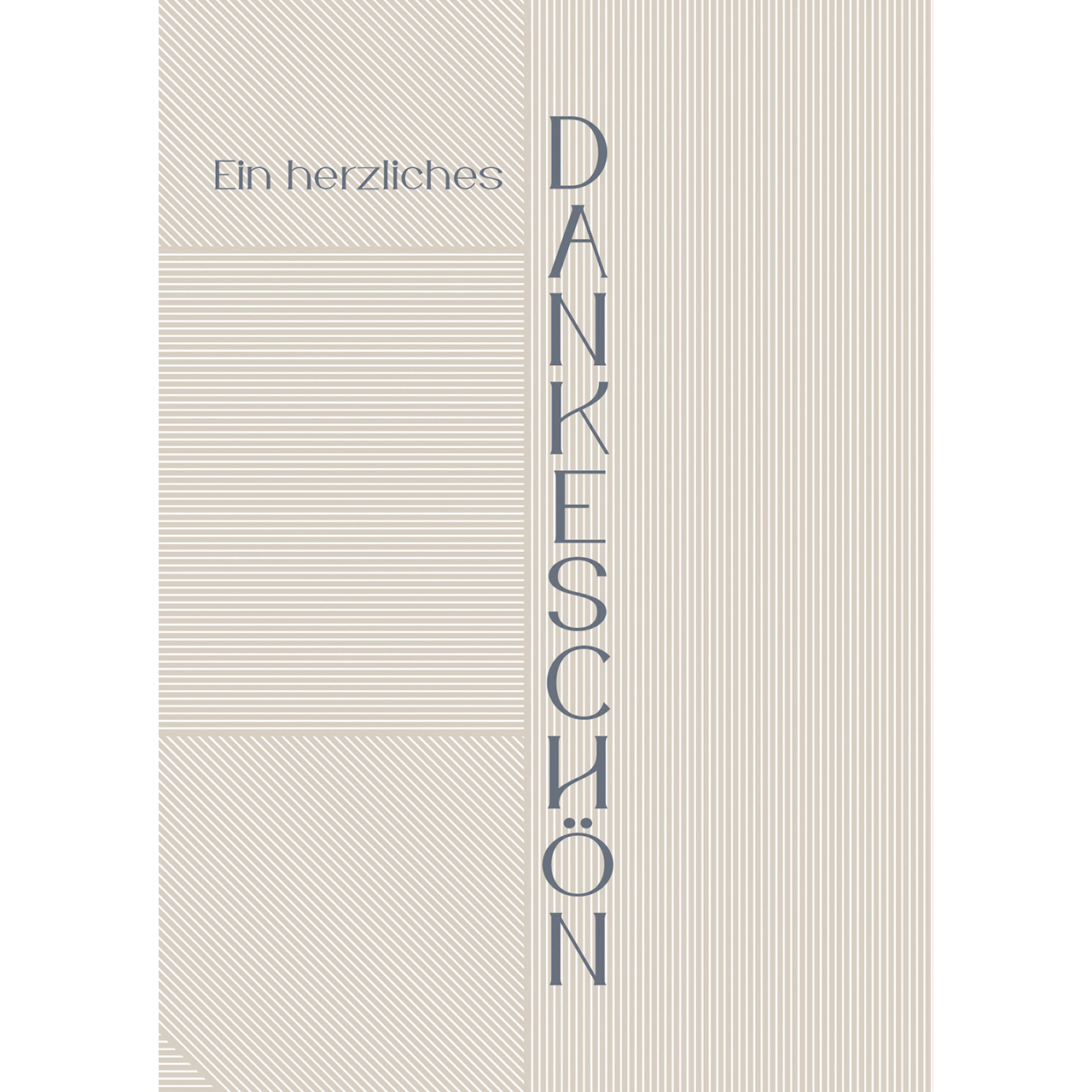 Postkarten - Ein herzliches Dankeschön - Lineart Schraffur