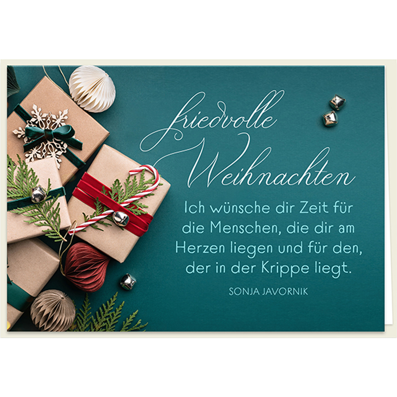 Faltkarte - Faltkarte 'Friedvolle Weihnachten.'