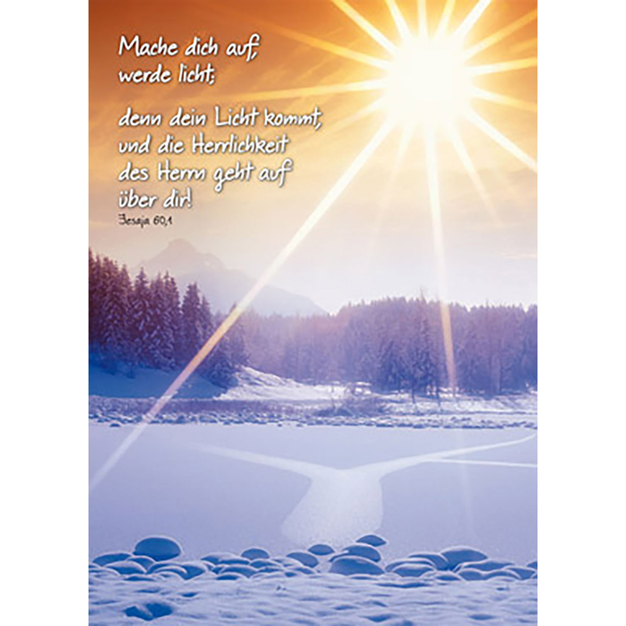 Mache dich auf Poster - Mache dich auf - Schnee Bäume Sonne