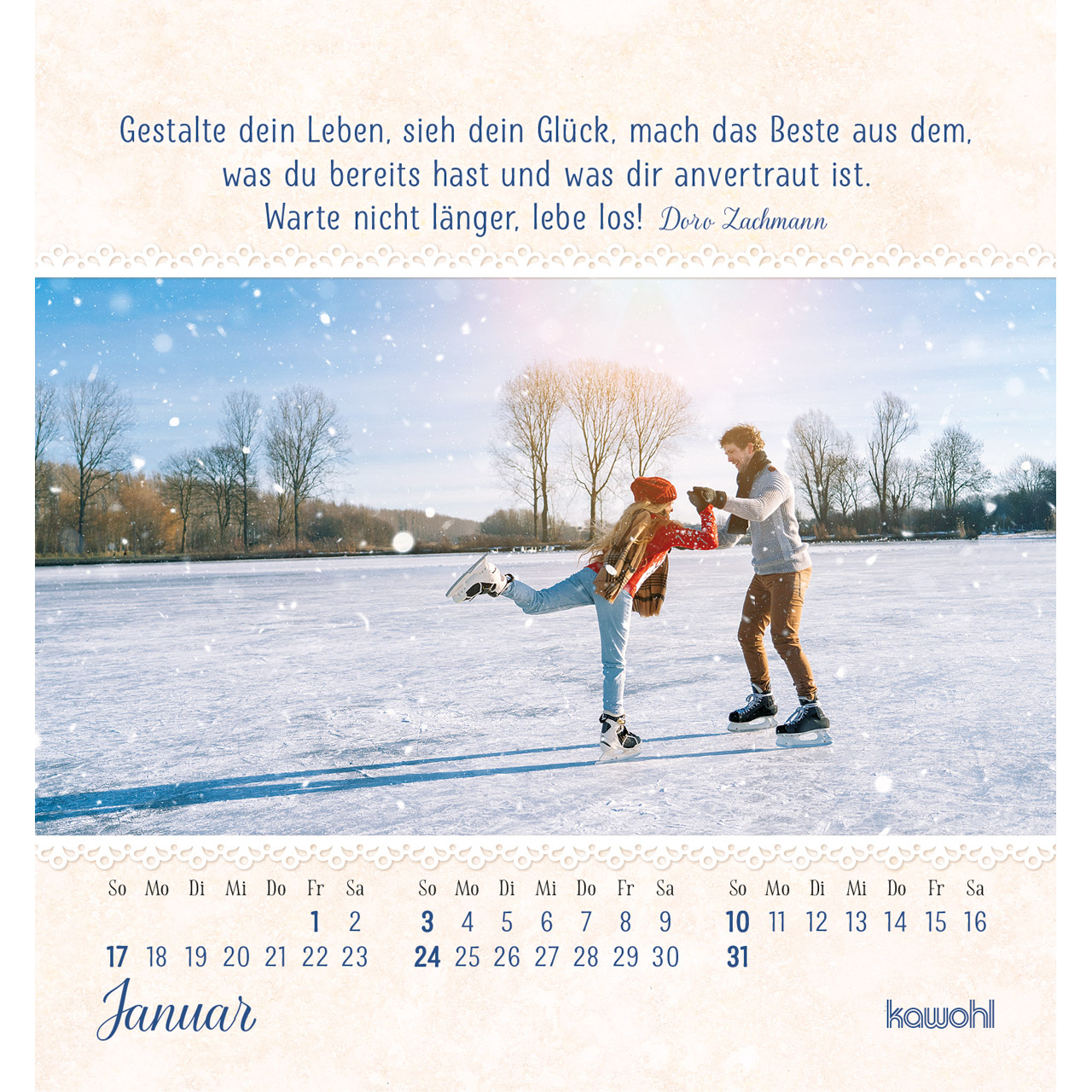 Aufstellkalender - Von Herzen ein gutes Jahr 2027