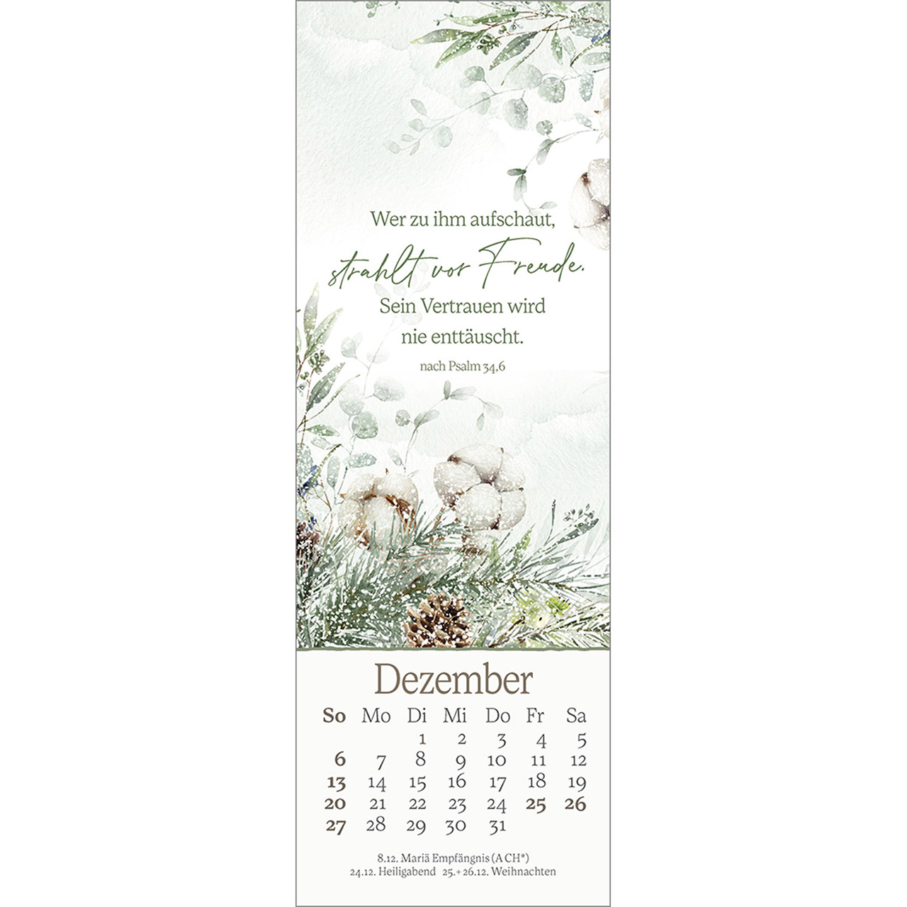 Lesezeichenkalender - Vor dich leg ich, was mich bewegt 2026