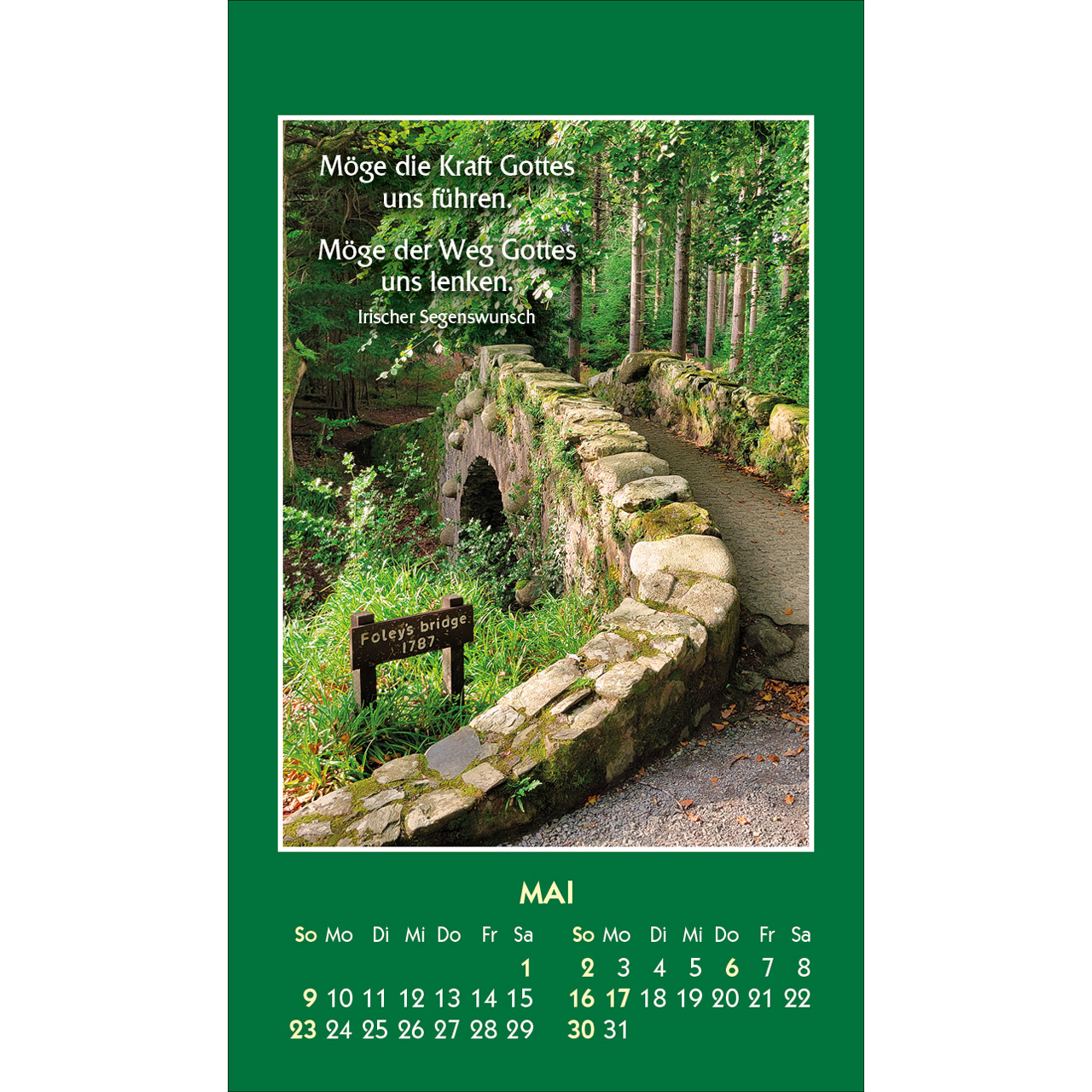 Aufkleberkalender - Möge Gott deinen Tag segnen 2027