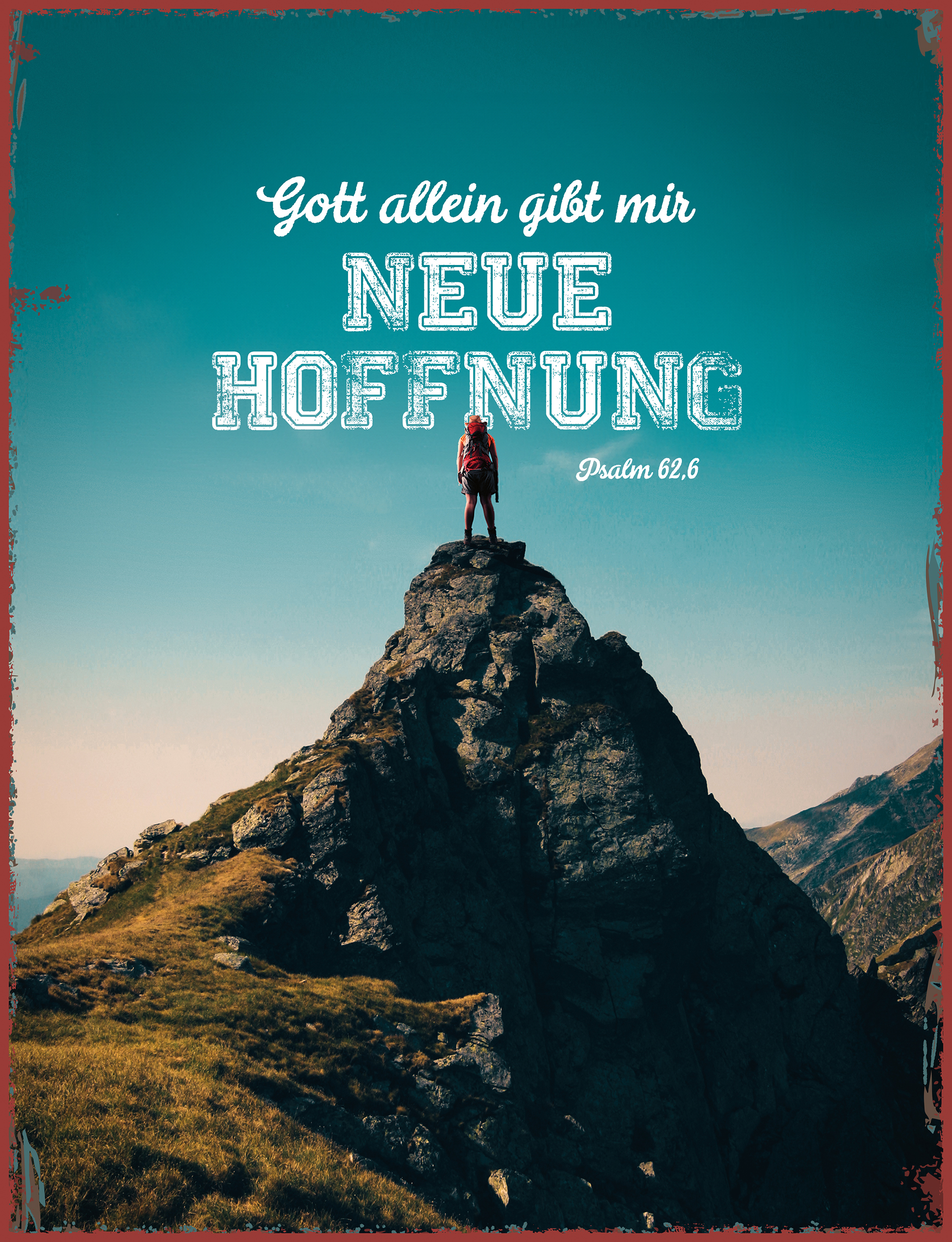Wanddekoration - Metallschild "Neue Hoffnung"